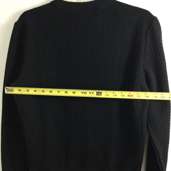 Banana Republic Pullover Sweatshirt Men's Small Black Long Sleeve  Ribbed Hem - Picture 5 of 6